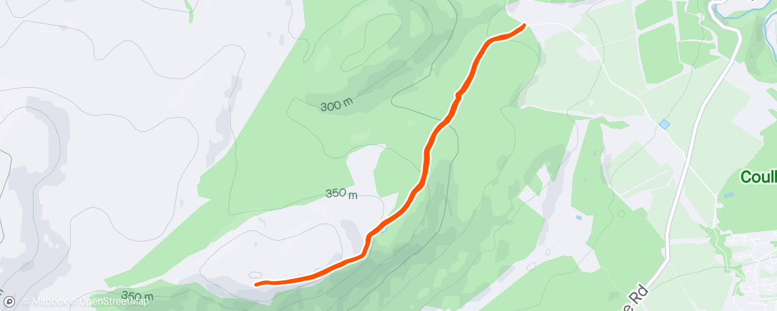 Map of the activity, HHR Thirsday Hill Run