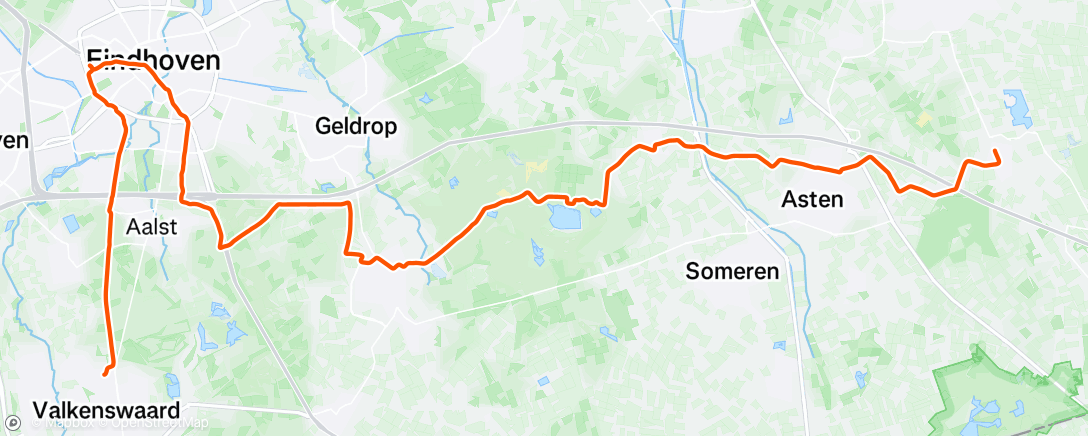 Map of the activity, Koffie bij Guus ☕☀️ - Strabrechtse Heide 🏜️ - Potje voetballen in Liessel ⚽
