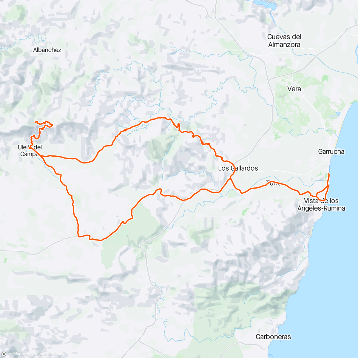 Map of the activity, Puerto de la Virgen
