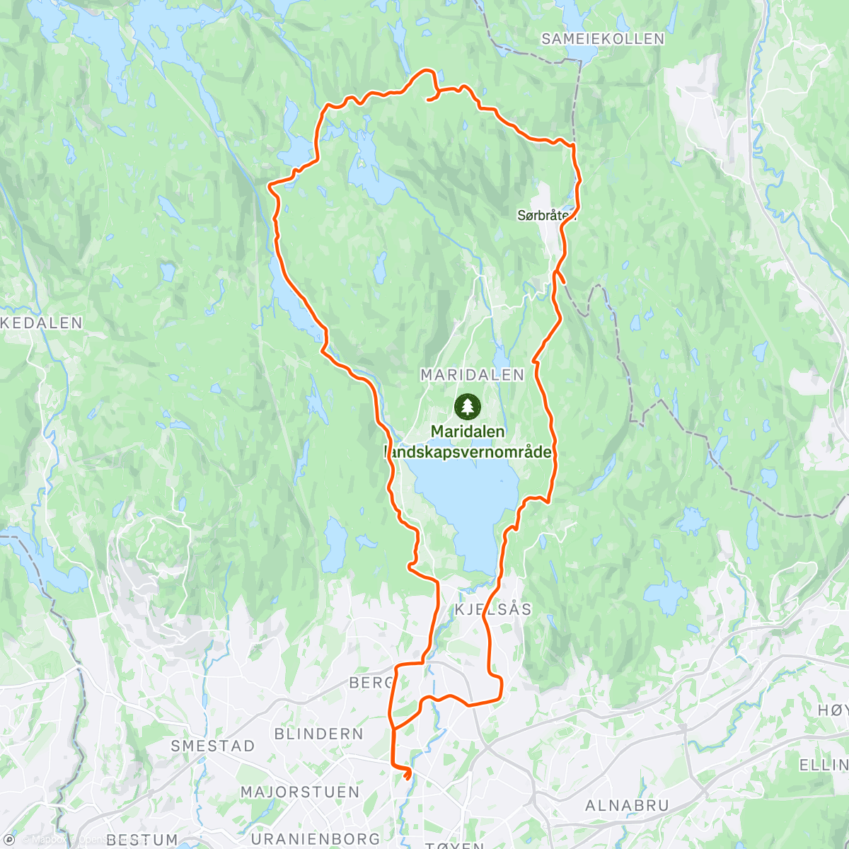 Map of the activity, Afternoon Ride