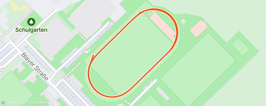 Map of the activity, Evening Run