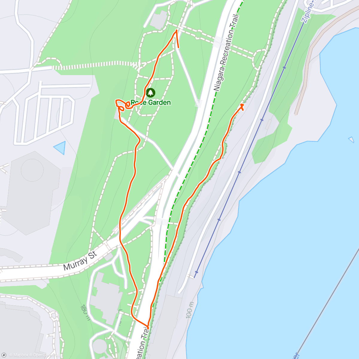Map of the activity, Short Niagara Falls Ontario Walk