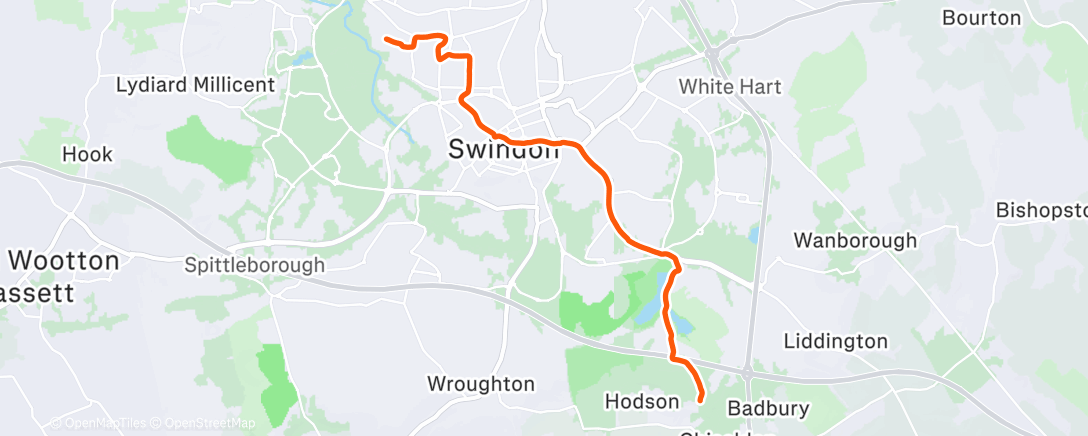 Map of the activity, Afternoon Ride