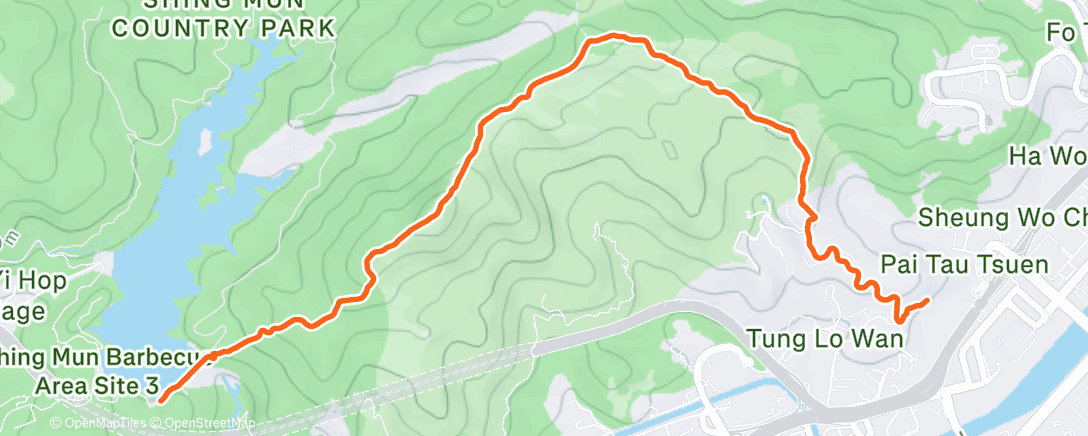 Map of the activity, Lunch Trail Run