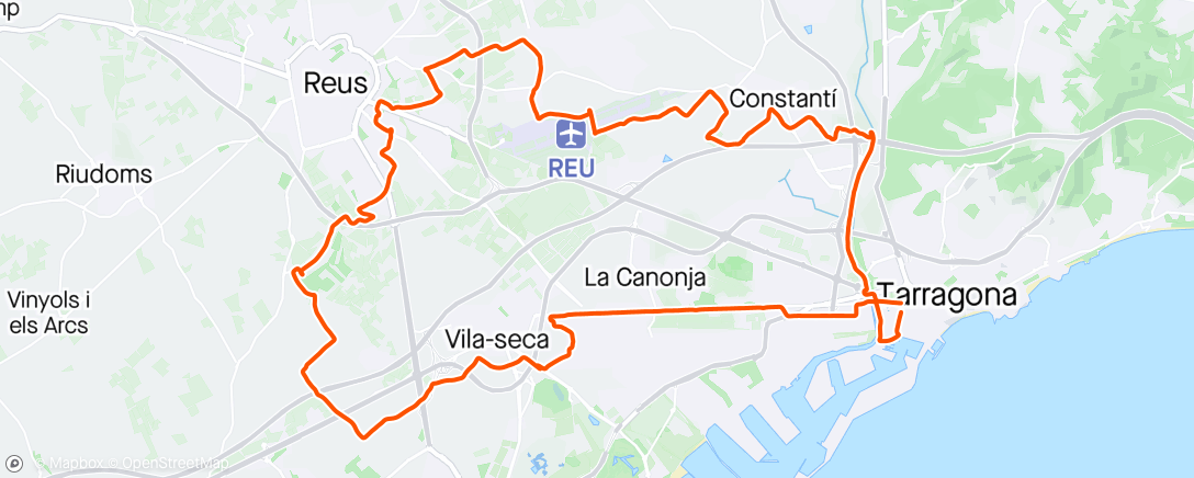 Map of the activity, Vuelta hasta Reus🚵🏻‍♀️🚵🏻‍♂️