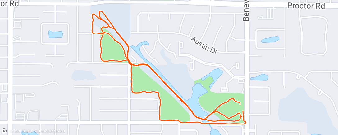 Map of the activity, Lunch Trail Run