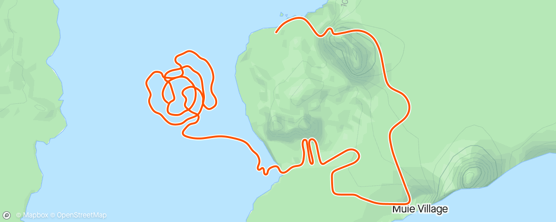 Карта физической активности (Zwift - Volcano Climb in Watopia)