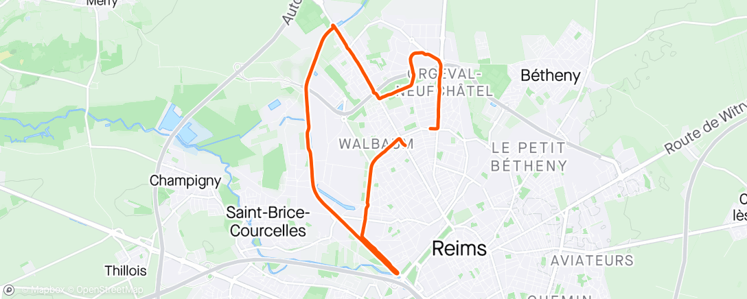 Map of the activity, Run à la sensation