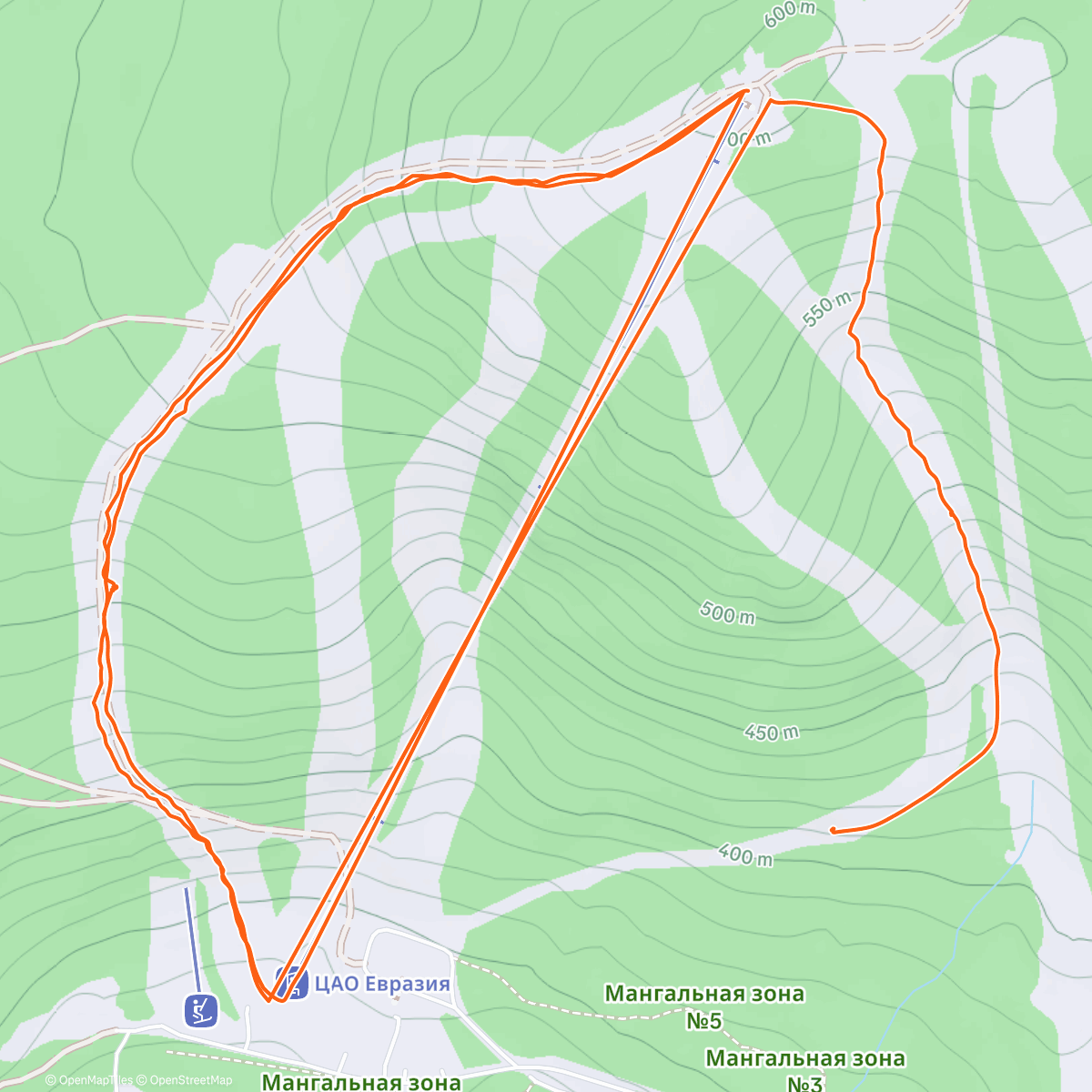 Mappa dell'attività Открытие сезона на Евразии