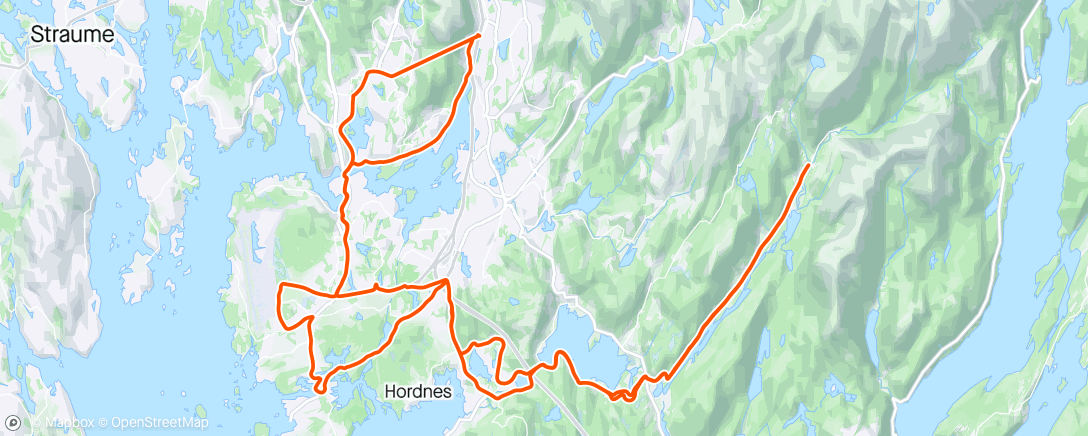 Map of the activity, På kryss og tvers i Fanaland