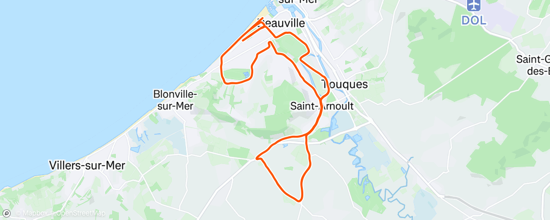 Map of the activity, Marathon de deauville