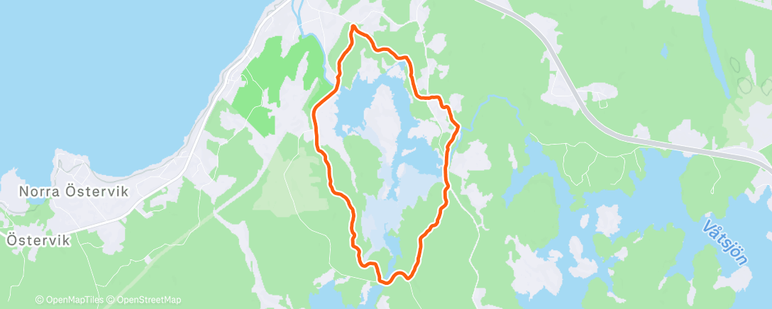 Map of the activity, Juldagsjoggen