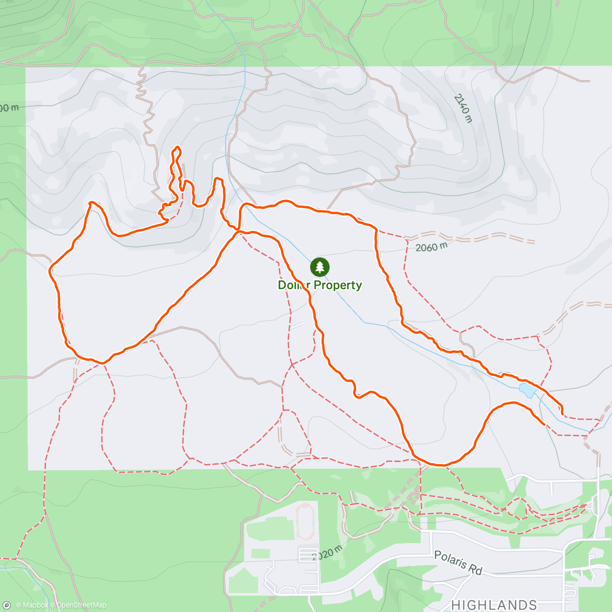 Map of the activity, Scenic lookout, even more scenic with snow!