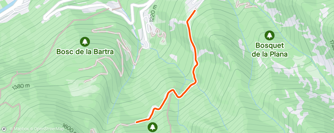 Map of the activity, Evening Walk