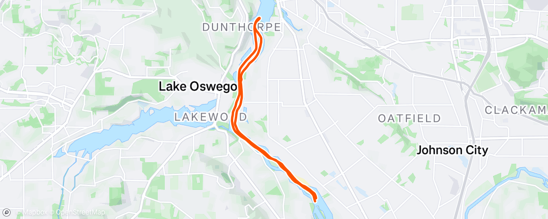 Map of the activity, Morning Canoe