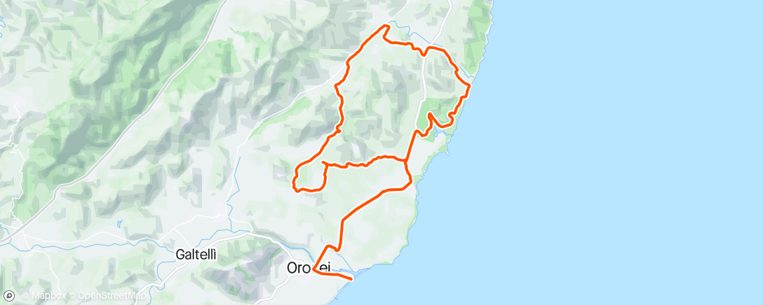 Map of the activity, UCI Gravel Series Sardinia Recon