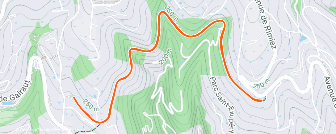 アクティビティ「Footing récup」の地図