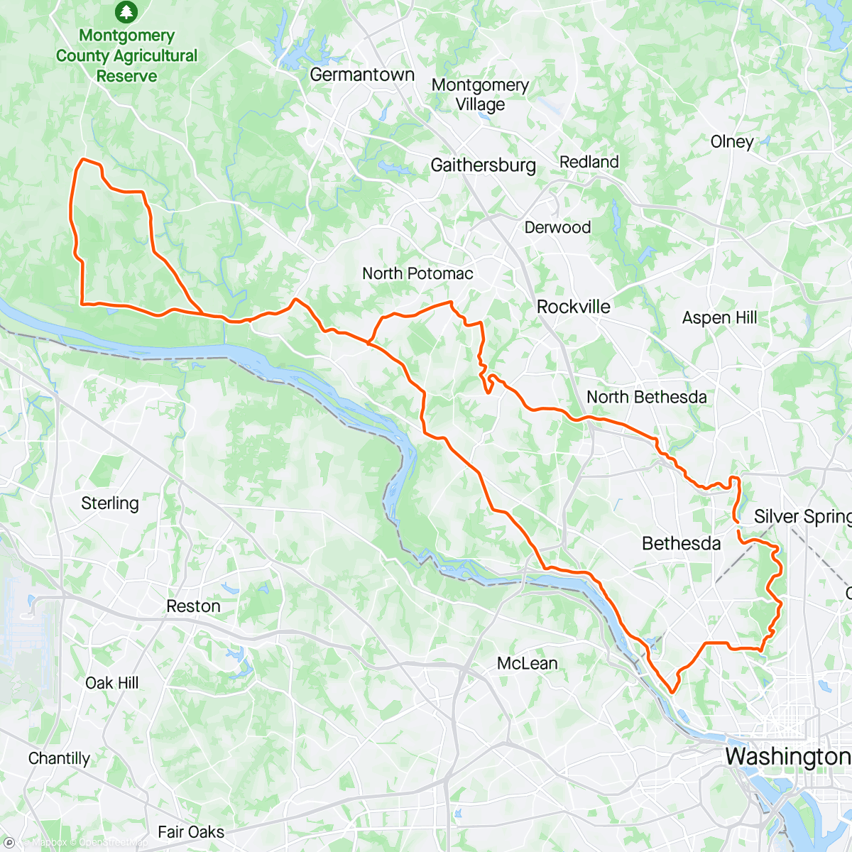 Map of the activity, Morning Ride w the People