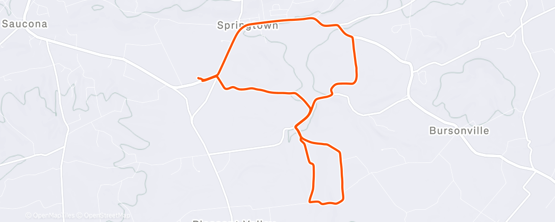 Map of the activity, Evening Ride