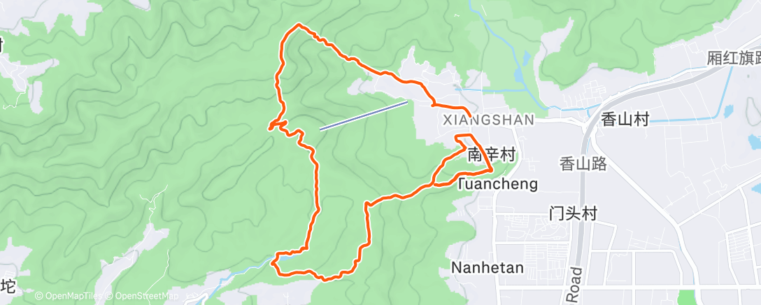 Map of the activity, Morning Trail Run