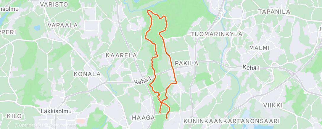Map of the activity, Kps Mountain Bike Ride