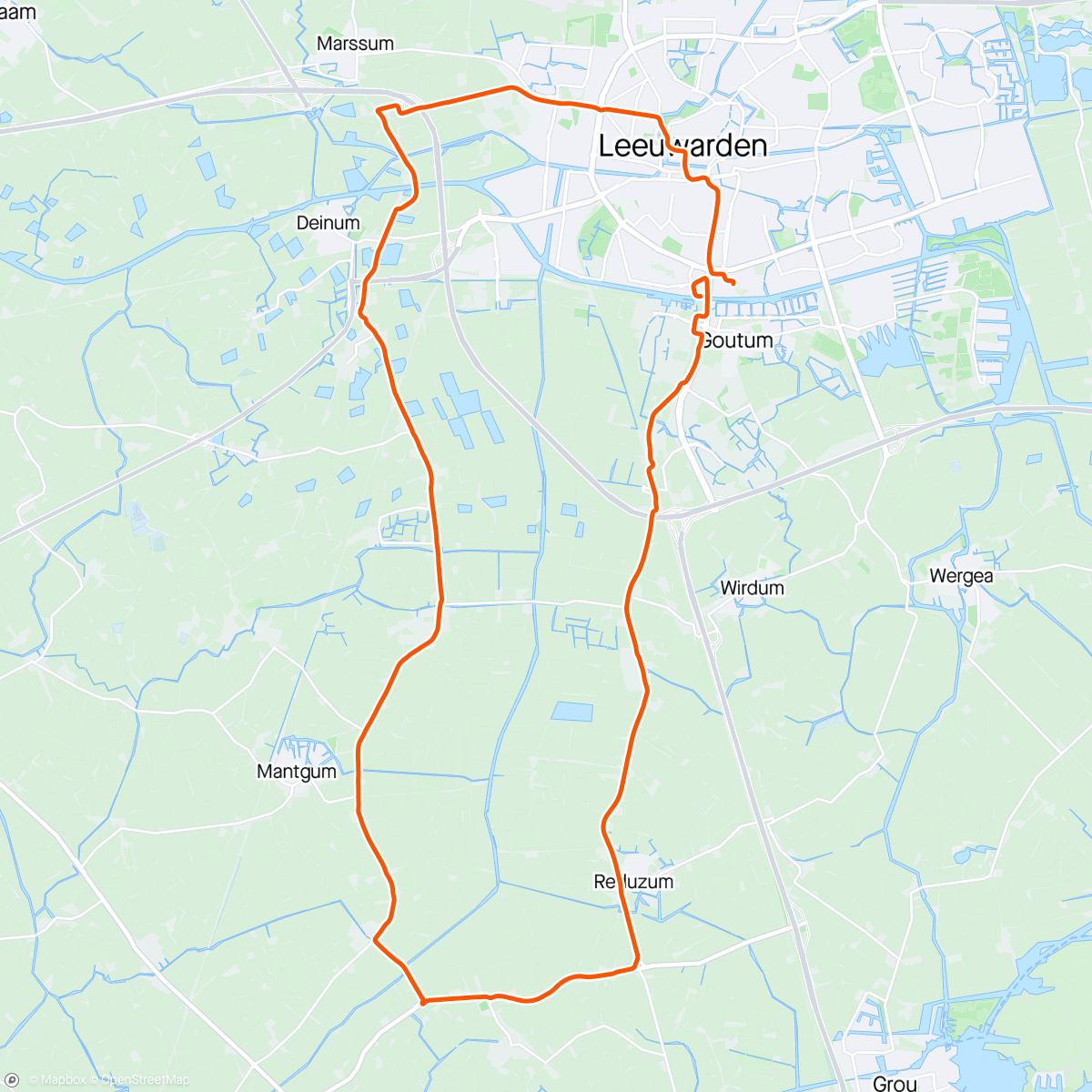 Map of the activity, Elfstedentocht kijken