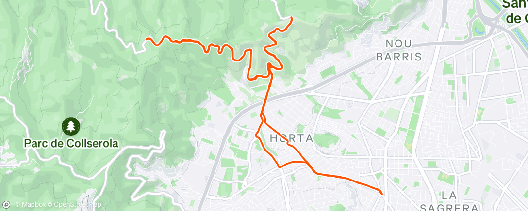 Map of the activity, Bicicleta por la mañana