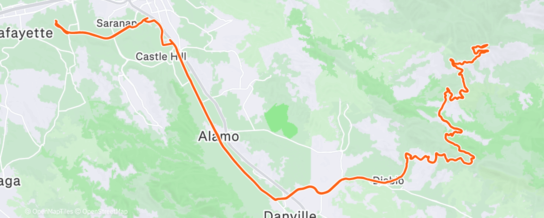 Map of the activity, Cruising with Cody