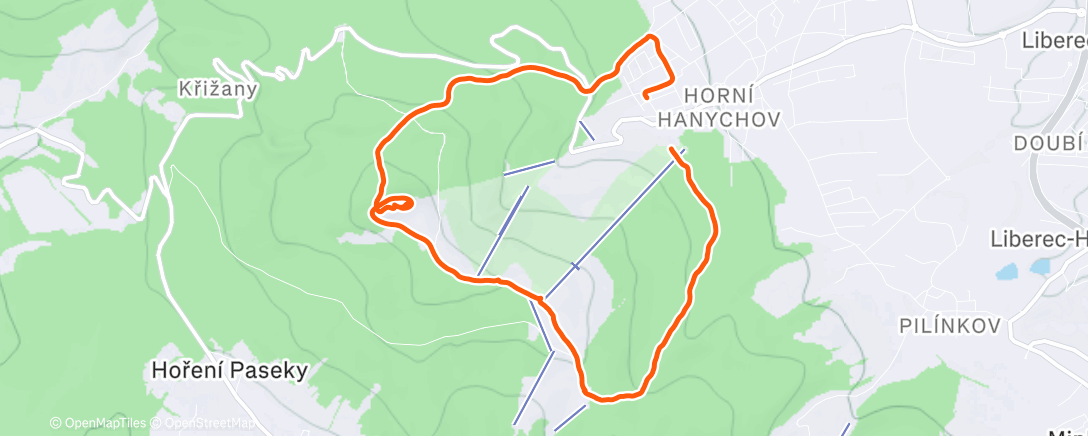 Map of the activity, Morning Walk