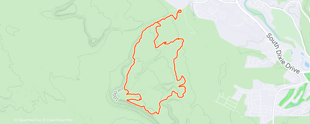 Map of the activity, Lunch Mountain Bike Ride