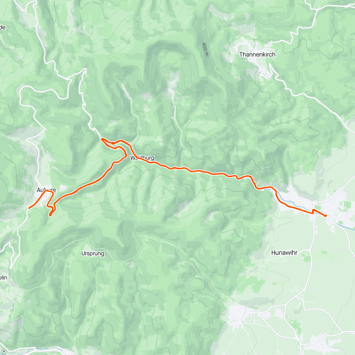 Map of the activity, Col de Freland