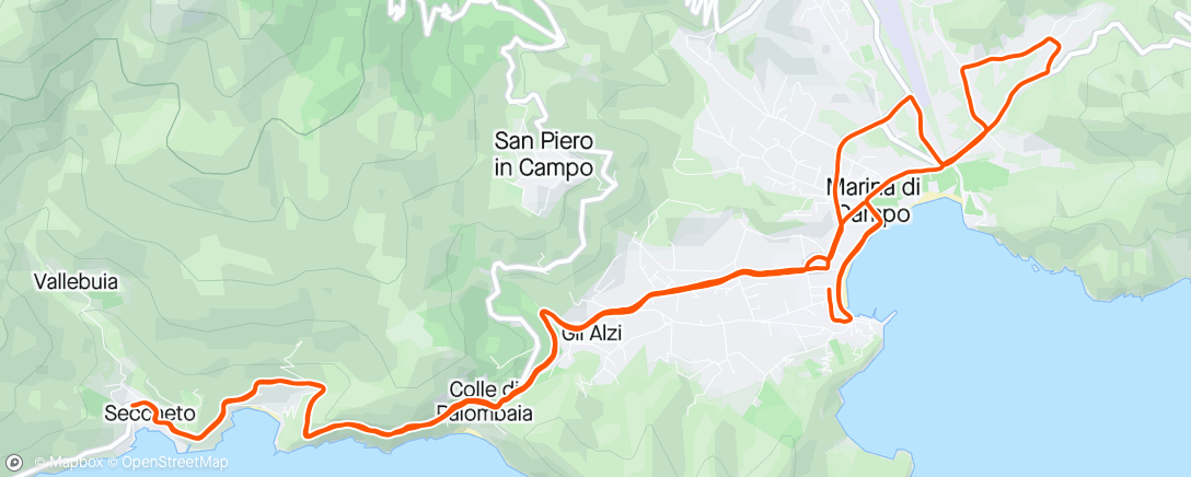 Map of the activity, Mezza Maratona dell’Isola Elba - 22.Overall/1.Ak