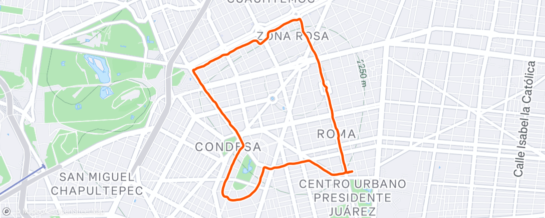 Map of the activity, Morning Run