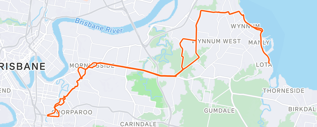 Map of the activity, Morning Ride