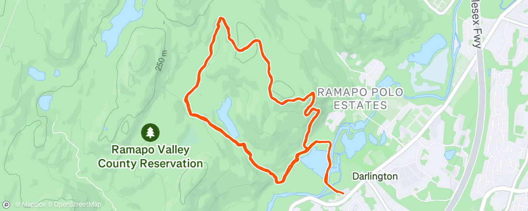 Map of the activity, Lunch Trail Run