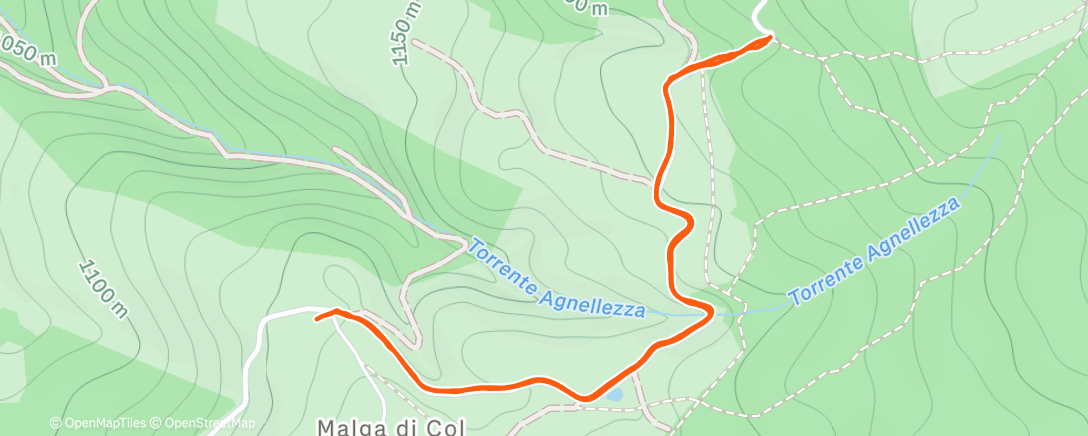 Map of the activity, Camminata pomeridiana