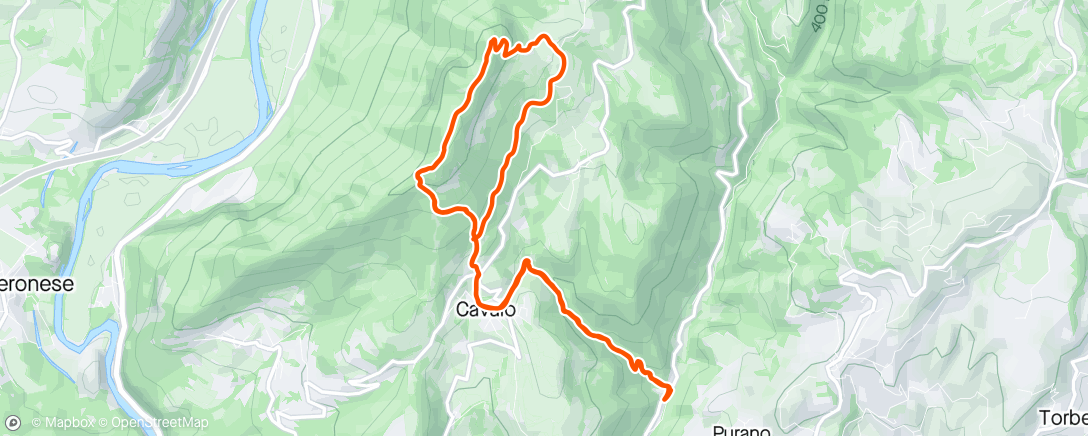 Map of the activity, Trail Run Monte Pastello 🌈