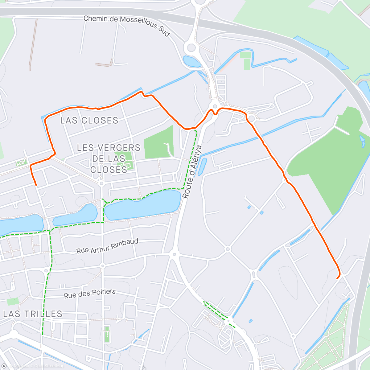 Karte der Aktivität „Course à pied matinale”