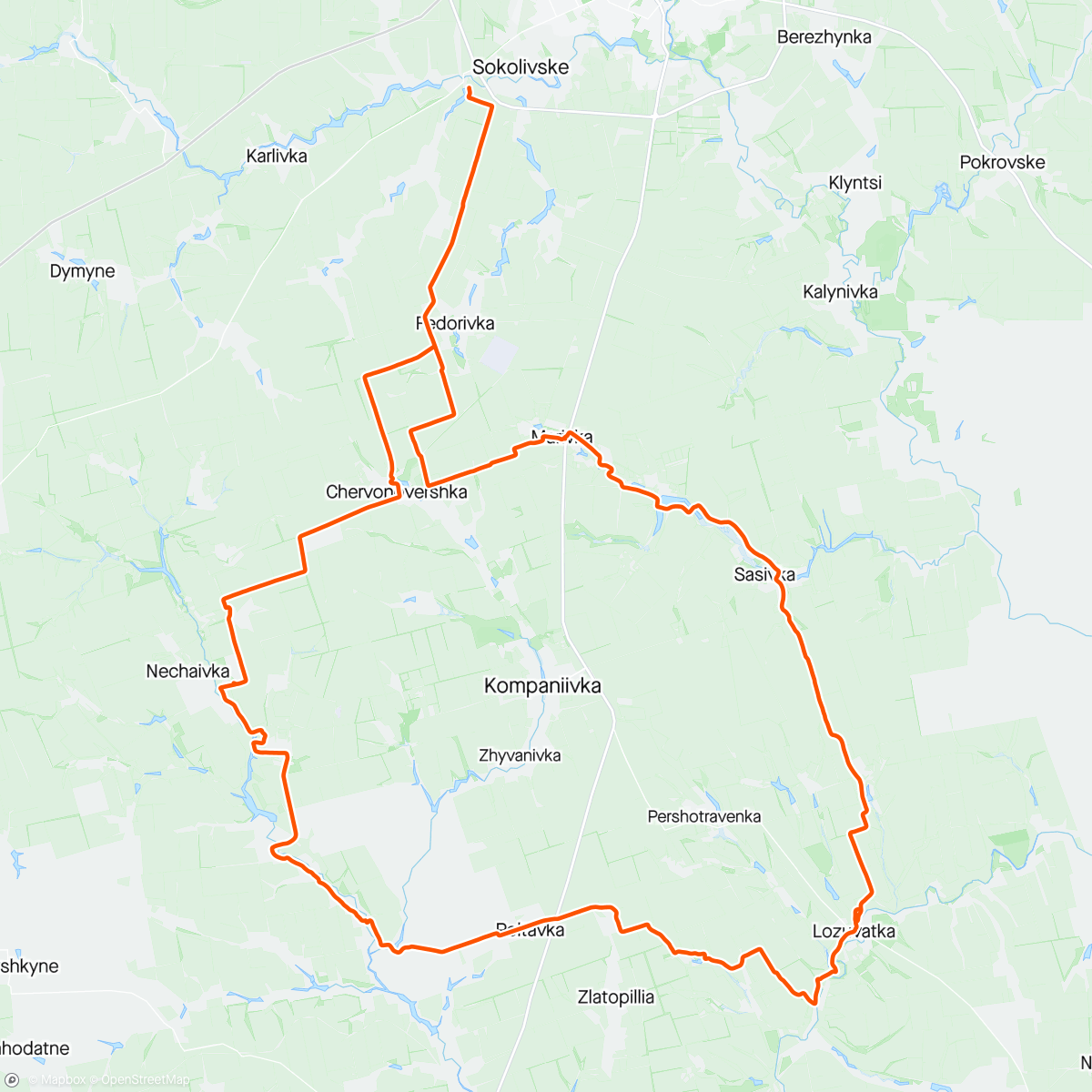 アクティビティ「Ulasenko band Ride - Krop - 1」の地図