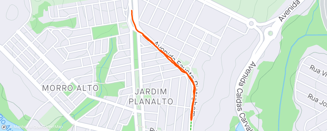 Map of the activity, Caminhada depôs de alguns kms corrido 🔥❤️💨