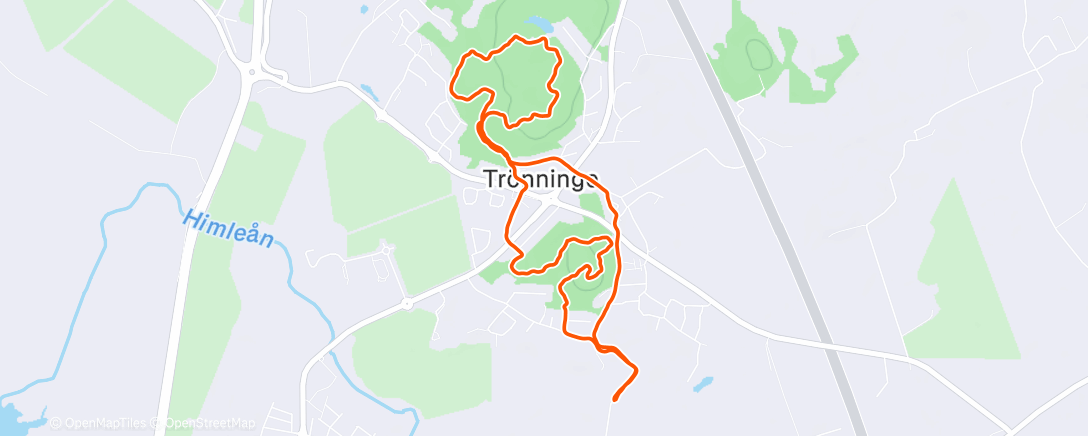 Map of the activity, Lunch Run