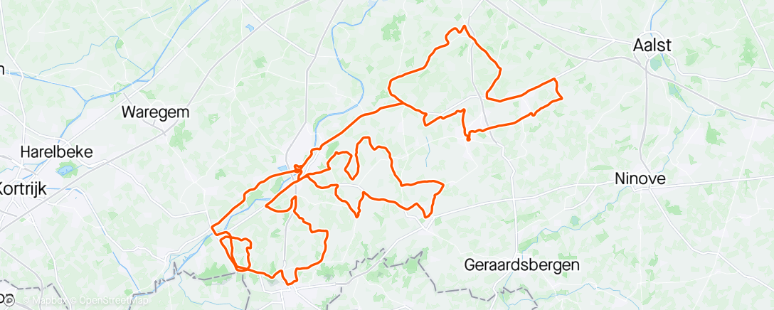 Map of the activity, Ronde van Vlaandern