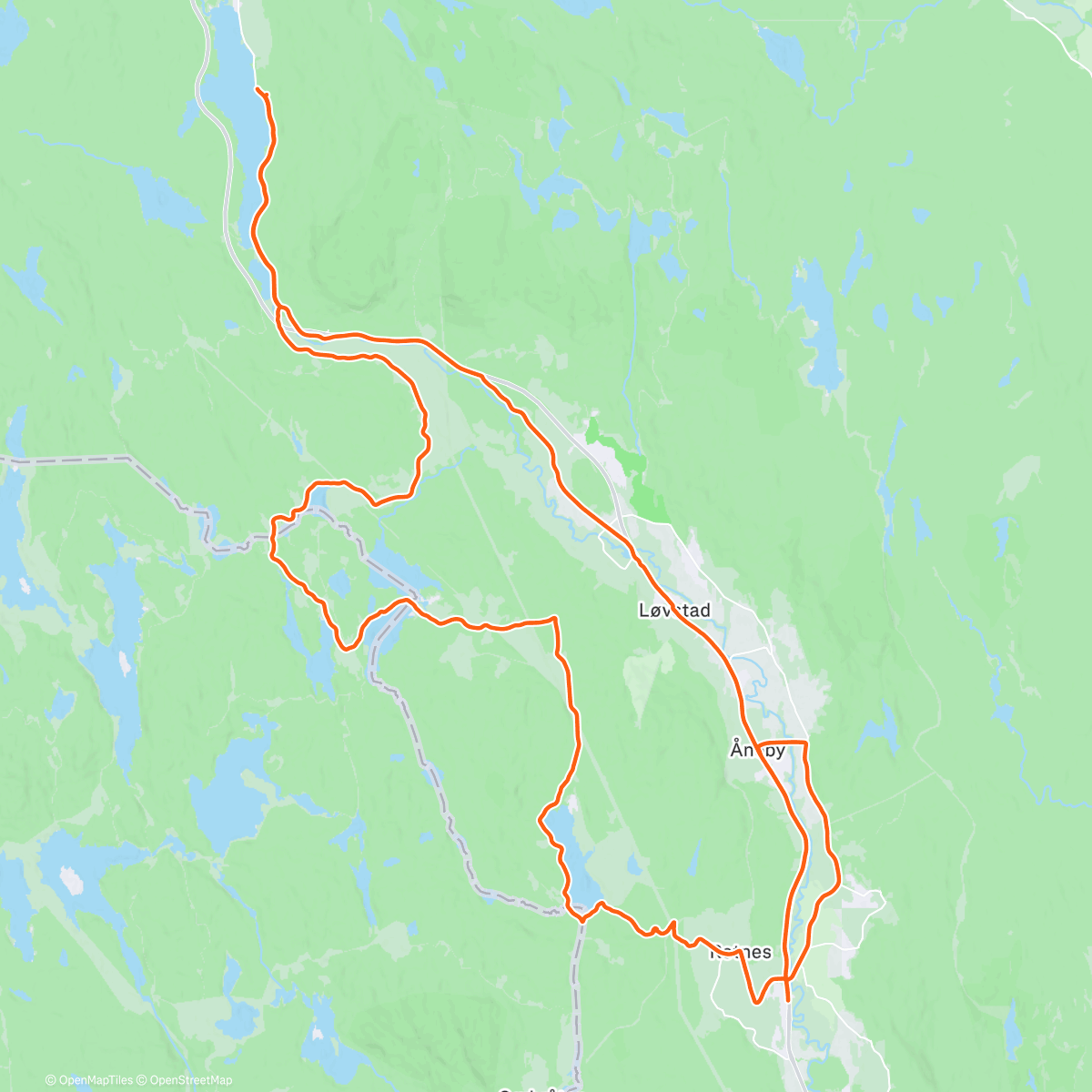 Map of the activity, Lunch Gravel Ride