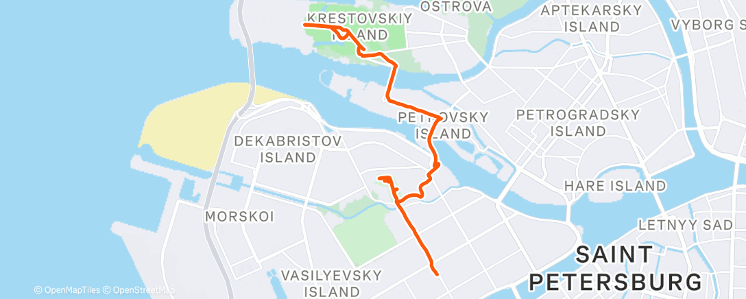 Карта физической активности (Afternoon Run)
