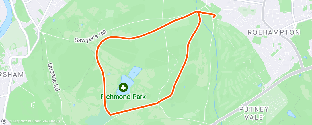 Map of the activity, Park Walk