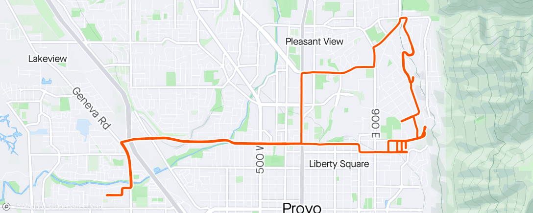 Map of the activity, Trying to find a road that's not under construction to do my intervals on 😅