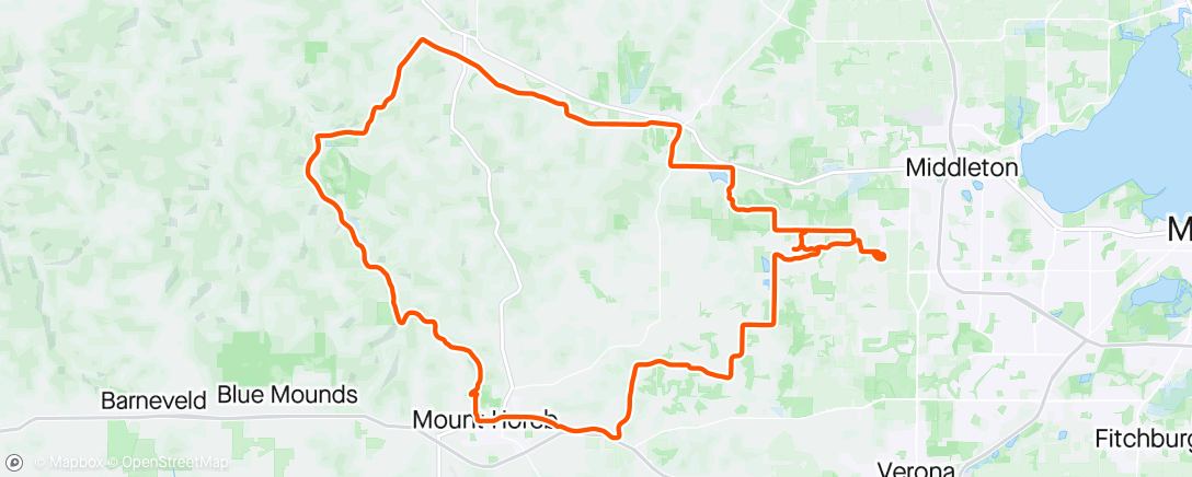 Map of the activity, Fun Friday ride even with shifting winds
