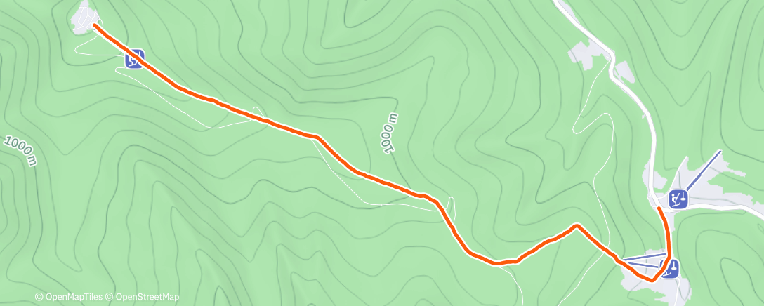 Map of the activity, Lunch Trail Run