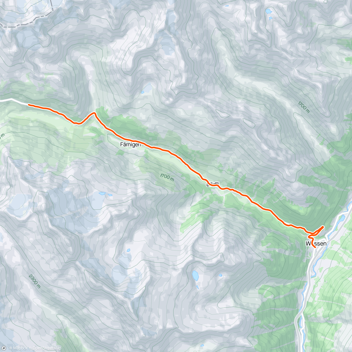 Map of the activity, BKOOL - Sustenpass (Wassen)