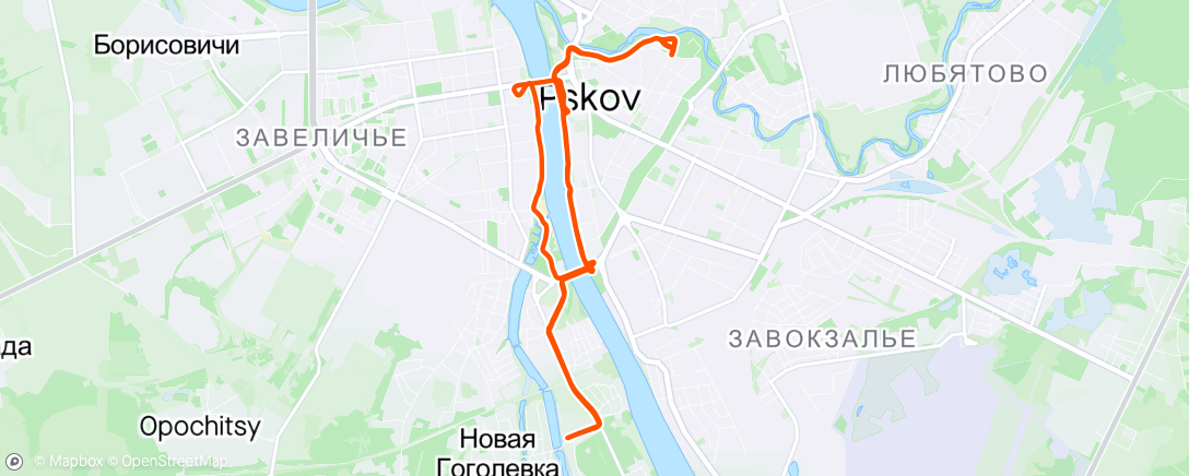Карта физической активности (Горный велозаезд (утро))